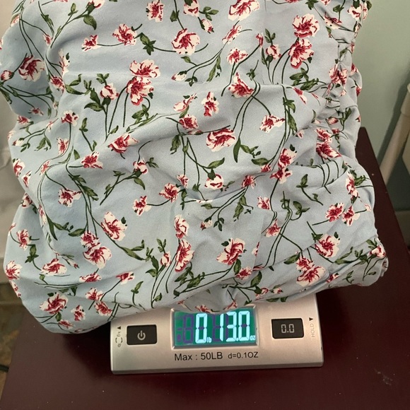 Bardot Ruched Floral Midi Dress in Sky Roses size 8 - Picture 7 of 7